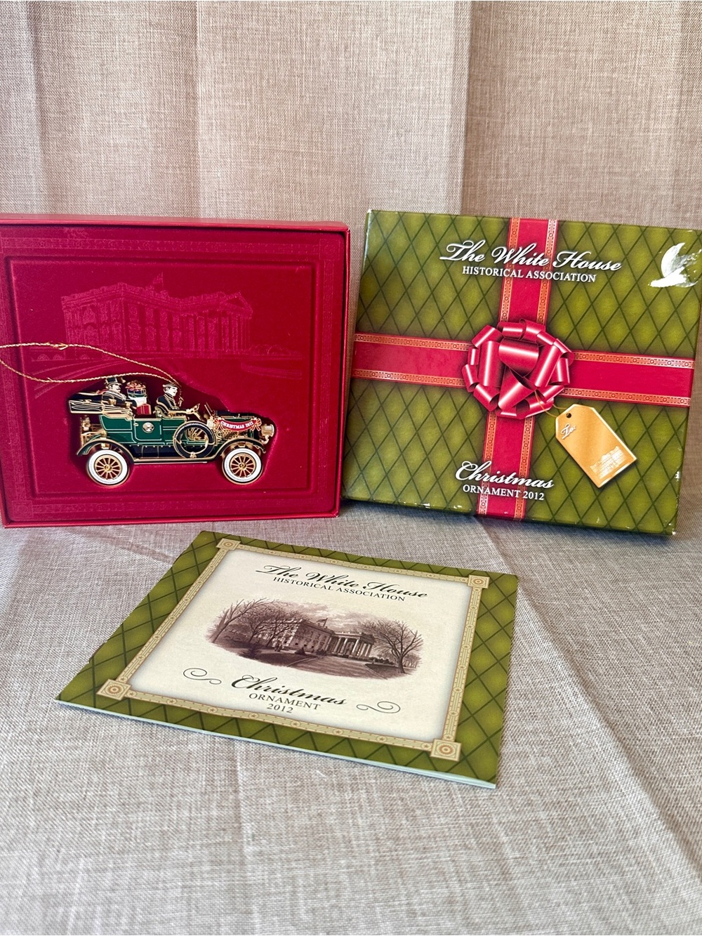 White House Christmas Ornament 2012 Car Historical Association in box